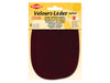 Kleiber 89700 Velours-Leder Imitat Flecken beidseitig verwendbar zum Annähen vorgelocht bordeaux - ca. 15cm x 10cm - 2 Stück