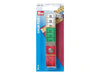 Prym 282120 Maßband Color Plus mit Knopf cm/cm rot-weiß-grün 150cm