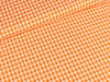 Baumwollstoff kariert orange-weiß 5mm