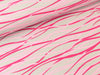 Baumwolljersey Wire pink-rosa auf Hellgrau