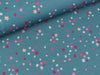 French Terry Melly Meadow of Blooms rauchblau-bunt by Lila-Lotta