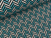 Hamburger Liebe Jacquard Glow Herringbone schwarz-türkis-winterweiß-silber