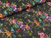 Webware Burnout Crushed Print Flower bunt auf Dunkelgrau