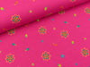 Baumwolljersey Little Flowers bunt auf Pink