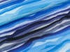 Baumwolljersey Wavy Stripes tiefblau-royalblau-türkis by Lycklig Design