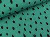 Soft Sweat Painted Dots schwarz auf Smaragd