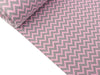 Glatte Bündchenware Karla Chevron rosa - hellgrau Schlauchware