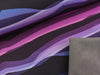 Reststück 25cm - NANO Softshell Wavy Stripes violett-bunt by Lycklig Design