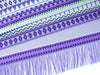 Reststück 150cm - Hamburger Liebe Fringe Me Geometric White mit Fransenborte