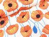 Hamburger Liebe TENCEL Webware Wonderland Poppies papaia-nude auf Meringa