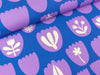 Reststück 45cm - Hamburger Liebe Leichter Baumwollsweat Easygoing Tulips bluette-meringa-glicine