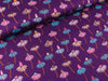 Hamburger Liebe New Cotton Satin Webware Queens United Daisies bunt auf Viola