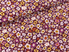 Viskose Popeline Webware Streublumen bunt auf Violett
