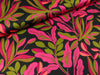 Baumwollsatin Webware Lush Leaves jetblack-bunt by Nerida Hansen