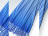 Reststück 15cm - Hamburger Liebe Fringe Me Dip Dye Blue mit Fransenborte