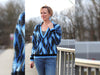 Reststück 45cm - Hamburger Liebe 5 Farb-Jacquardjersey Glossy Flow bluette-blue navy-azzuro-silber-winterweiß