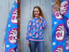 Hamburger Liebe Leichter Baumwollsweat Wonderland It's OK! bluette-bunt